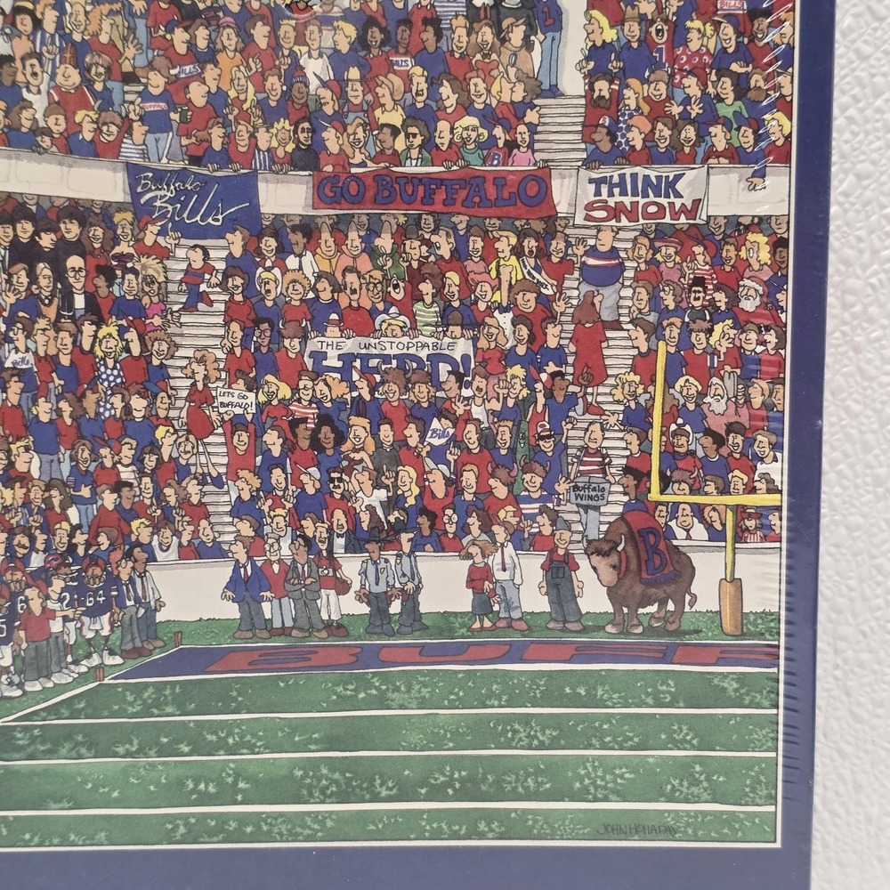NFL Buffalo Bills Fandemonium Jigsaw Puzzle Vintage 1994 John Holladay - Picture 6 of 16